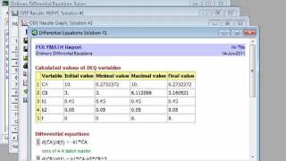 Solving ODEs using Polymath [upl. by Yousuf]