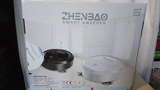 ZHENBAO SMART SWEEPER Robot Vacuum Cleaner Black Sealed Box Back Cover 160620 [upl. by Choong]