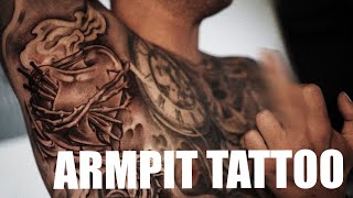 ARMPIT TATTOO  TATTOO TIMELAPSE  TATTOO VLOG [upl. by Nais]