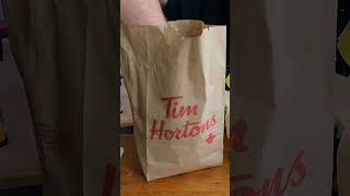 Tim Hortons Unpacking 2 Bagels shorts [upl. by Enyar]