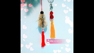 Diy car rear view mirror pendantkey chain [upl. by Nyrac862]