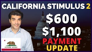 California 600 Stimulus Check Update 600 1100 Golden State Stimulus Check When Payment Coming [upl. by Eimmot]