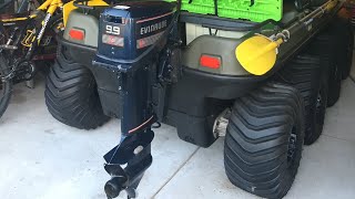 Argo 8x8 first time out in water with 99hp outboard 🇦🇺 19th August 2018 [upl. by Nylassej]