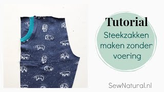 SteekZakken maken in een Broek of Rok  Zonder Voering [upl. by Kisor]