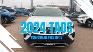 2024 Taos Comfortline Pure White Walkaround  PVW [upl. by Zelig]