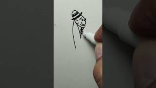 MAN STANDING FROM THE LETTER V drawing art artistdrawing youtubeshortvideo subscribemychannel [upl. by Knuth]