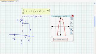 Factored Form  graphs of quadratics [upl. by Johnnie]