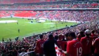 Manchester United fans singing Glory Glory at wembley [upl. by Weibel]