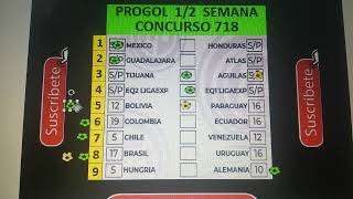 ANALISIS PROGOL 12 SEMANA CONC 718 [upl. by Anaujahs]