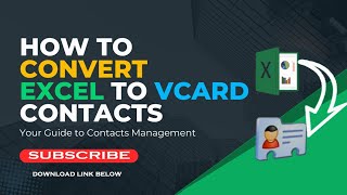 How to Convert Excel to Vcard and how to import Vcard contacts to mobile phone [upl. by Moya]