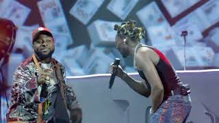 FlytimeFest2023 The Moment Davido Joins Asake on Stage for a Surprise Performance [upl. by Annaid]