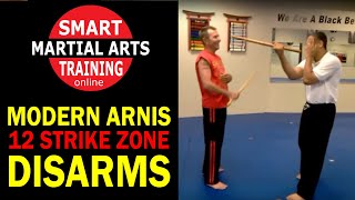 Modern Arnis  12 Strike Zone Disarms [upl. by Nittirb8]