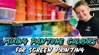 HOW TO MIX PANTONE COLOURS FOR SCREEN PRINTING  Using the International Coatings Mixing System [upl. by Dickie148]