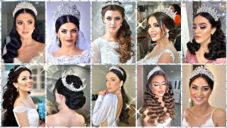 HERMOSOS PEINADOS PARA NOVIAS CON CORONAS 👑 2025  MOST ELEGANT AND BEAUTIFUL WEDDINGS HAIRSTYLES [upl. by Elly983]