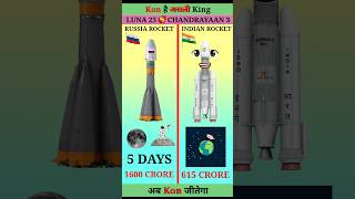 Luna 25 vs Chandrayaan 3❓shorts [upl. by Popelka]