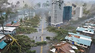 Brutal footage of Typhoon Pepito in the Philippines 354 kmh winds devastated Catanduanes [upl. by Ettenim]