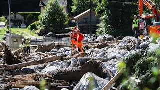 Maltempo in Svizzera trovato morto uno dei dispersi nel canton Grigioni [upl. by Melamie859]