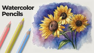 How to Use Watercolor Pencils  Techniques and Demonstration [upl. by Eralcyram543]