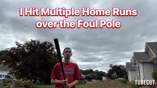 I Hit Multiple Home Runs over the Foul Pole [upl. by Alie]