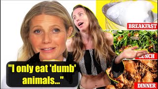 Freelee reacts to Gwyneth Paltrows Food Diaries  Harpers BAZAAR [upl. by Acisset740]