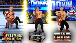 Wrestling Revolution 2D vs Wrestling Revolution 3D vs Wrestling Empire Moves Comparison  Part3 [upl. by Nalahs]