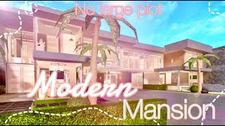 Bloxburg  No Large Plot  Modern Mansion [upl. by Ahoufe]