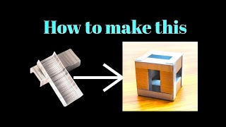 how to make metallic cube from stapler pins DIY [upl. by Edaj]