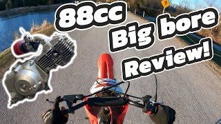 CRF50 88cc big bore kit testing amp review first ride [upl. by Susie452]