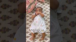 Ruhir Aadhar card Bonabo golu❤️ minivlog babygirl [upl. by Daas]