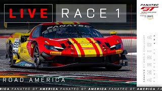 LIVE  Race 1  Road America  Fanatec GT World Challenge America powered by AWS 2024 [upl. by Dihahs]