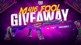 M416 Fool Giveaway 🔥 PUBG MOBILE Live 🔥 [upl. by Hakvir]