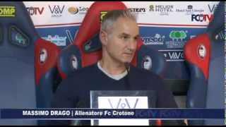 SpeziaCrotone Massimo Drago in conferenza [upl. by Navanod241]