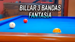 BILLAR a tres 3 Bandas CARAMBOLAS de Fantasía Artístico Exhibición Jair Marín billard TVdigital [upl. by Eijneb]