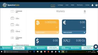 Nouveauté SPECTROCOIN  Transaction crypto sans frais et instantanée  23112017 [upl. by Saxe859]