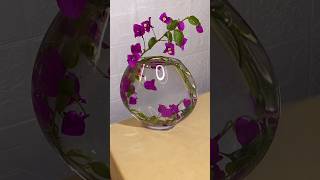 Purple Bougainville Flower Arrangement in a Clear Glass Vase [upl. by Linell]