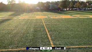 Cecil College vs Allegany Md  NJCAA SOCCER  10324 [upl. by Mure579]