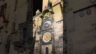 Prague Astronomical clock 🕰️ travel europeancapital prague czechrepublic astronomicalclock [upl. by Maggs]