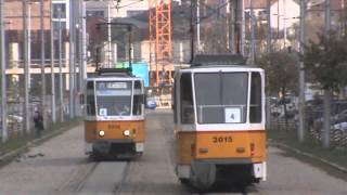 Bad tram tracks at Macedonia blv in Sofia [upl. by Zohar]