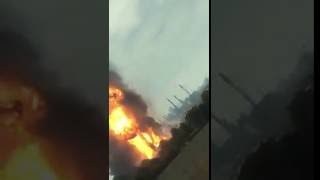 Huge fire and explosions at the BASF in Ludwigshafen Germany [upl. by Anead]