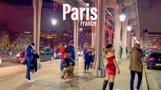 Paris France 🇫🇷  Midnight Chaos January 2022  4K HDR Walking Tour ▶145 min [upl. by Sabir658]