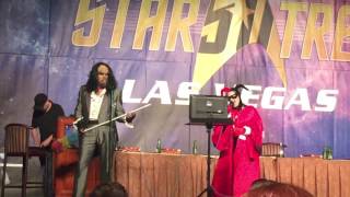 Adrianne Grady as Harley Q sings karaoke at Star Trek Las Vegas 50 [upl. by Nylad506]