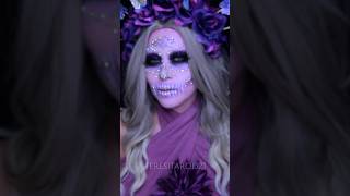 CATRINA MORADA 💜catrinamakeup maquillajecatrina catrinamorada diademuertos [upl. by Natassia239]