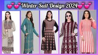 New Design ❤️ Woolen Kurta Set For Women 2024 Winter Suit Collection Garam Kapdon ke design [upl. by Yseult]