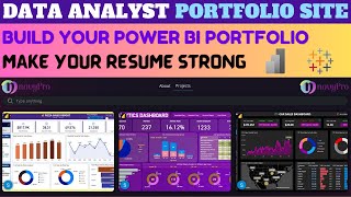 Create a Data Analyst Portfolio Site  Build Powerful Resume  Power BI Portfolio [upl. by Farika]