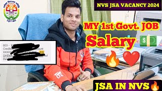 MY NVS JSA 1ST GOVT JOB SALARY💵🔥  Nvs Jsa in hand salary  nvs jsa को कितनी Salary मिलती है [upl. by Aurilia734]