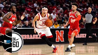 Ohio State at Nebraska  Jan 19 2023  B1G Basketball in 60 [upl. by Anaiv]