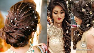 Beautiful Bridal hairstyle Pakistani  hairstyle for Pakistani bridal  bridal makeup and jewelry [upl. by Moreno179]