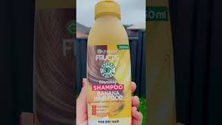 New Garnier Fructis shampooreviewgarinerfruitsbananahairfoodshampoobestfordryhairshortytshort [upl. by Annasor]