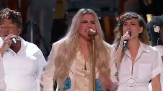 Kesha Is Joined by Camila Cabello and Others For Moving Praying Performance  2018 Grammys [upl. by Baird371]