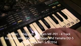 Tascam MFP01 Yamaha DD5 Drum Machine and Casio SK1 [upl. by Anneirda57]